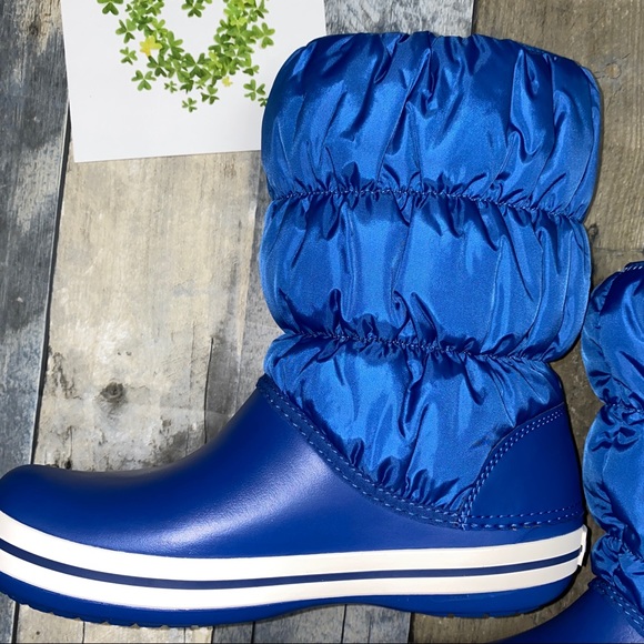 🌟☘️HP☘️🌟NWT CROCS Winter Puff Boots - Royal Blue - Women’s Sizes - Very Cute! - Picture 9 of 10